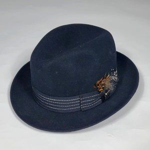 Stacy Adams HOMBURG Hat Wool Fedora